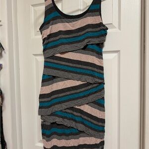 Anthropologie Bailey 44 Frontera Dress Slim MIDI Medium Striped Layered